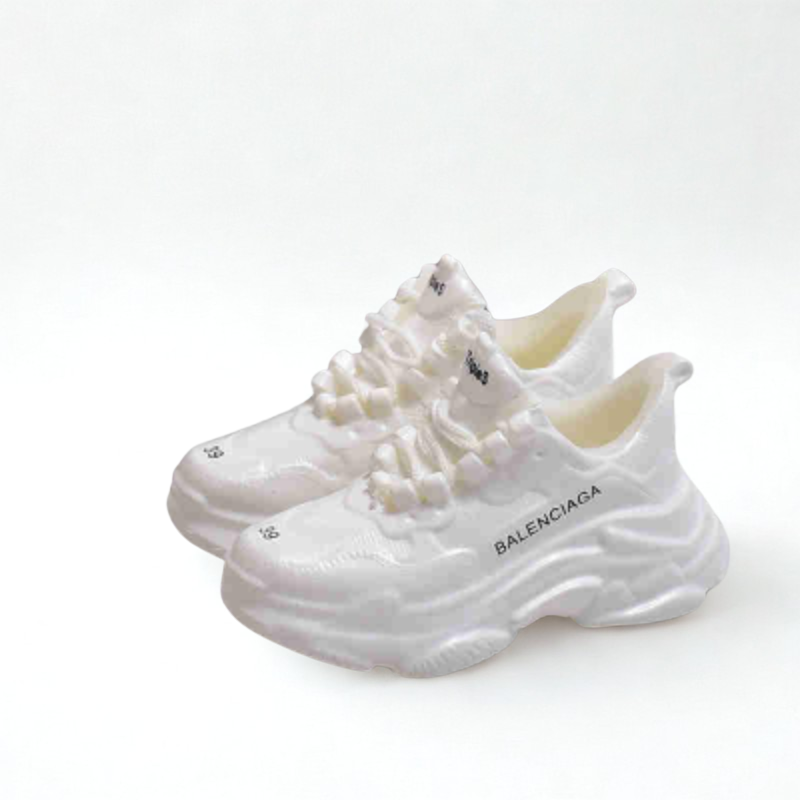 حذاء Labubu Designer Triple S Miniature - أبيض ثلاثي