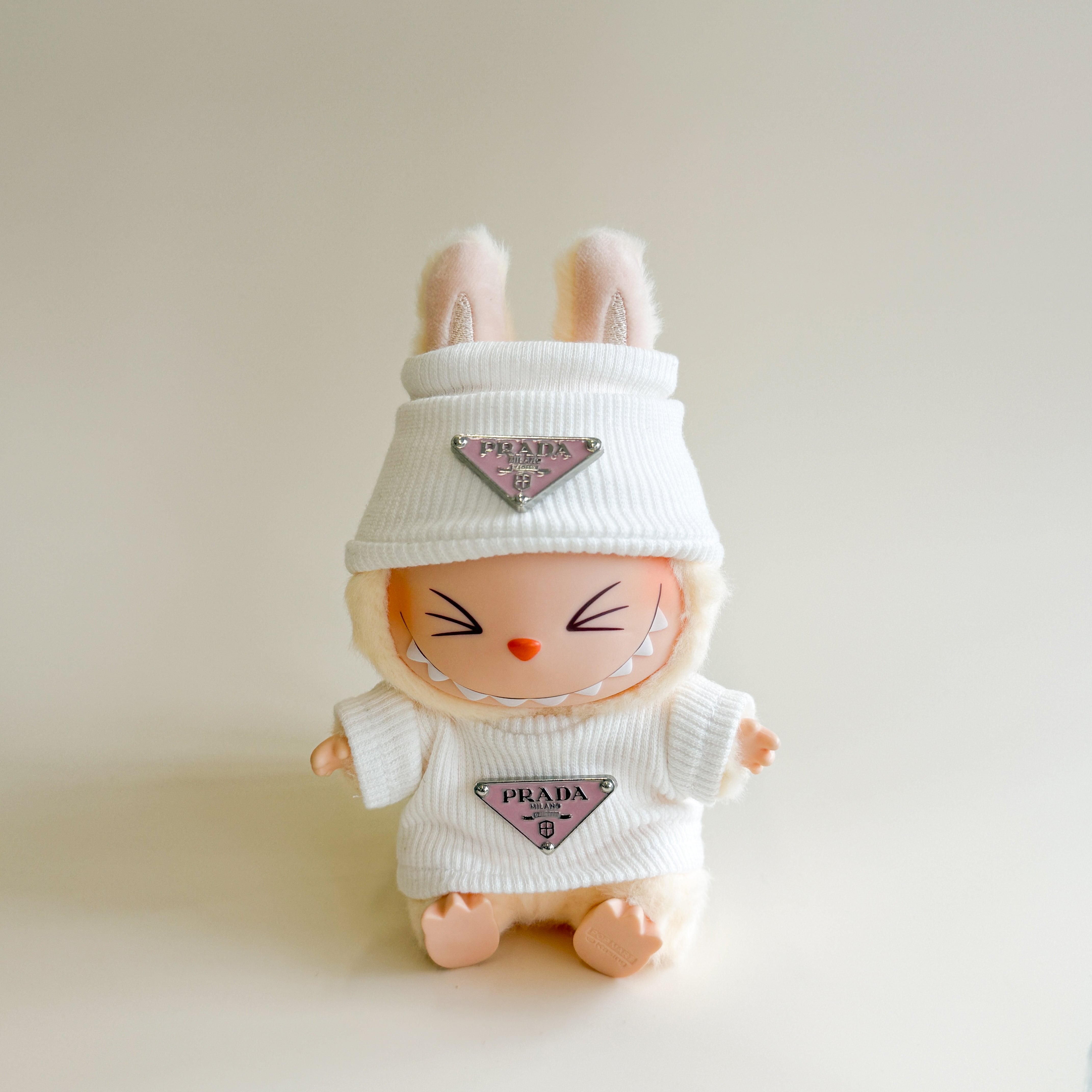 Labubu Luxury Ribbed Set - P Inspired Pink Logo