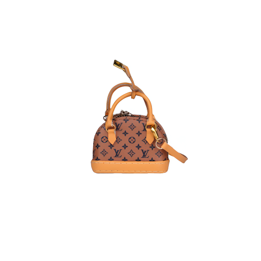 Labubu L.V. Inspired Miniature Dome Handbag - Alma BB Edition